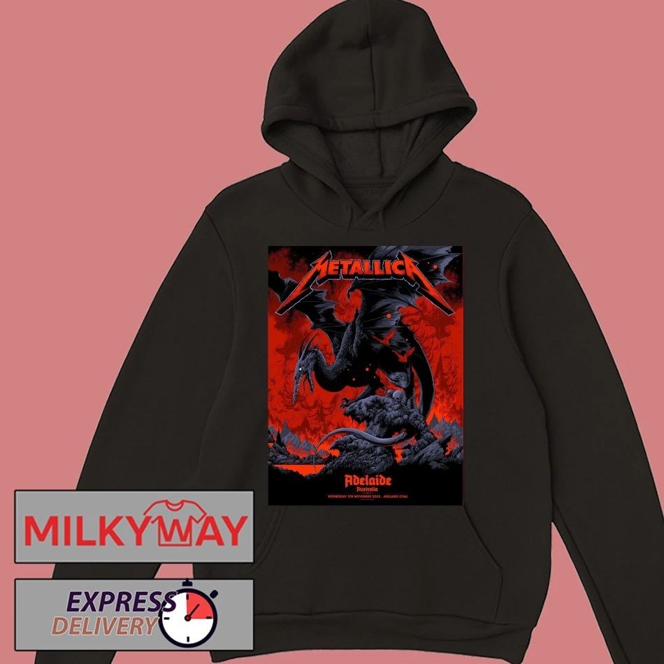 Metallica Adelaide Australia wednesday 5th november 2025 adelaide oval potter shirt