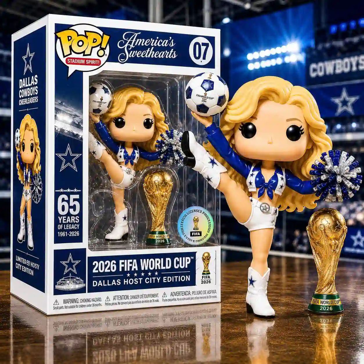 Dallas Cowboys Cheerleaders 65th Anniversary Commemorative Funko Pop! Figure