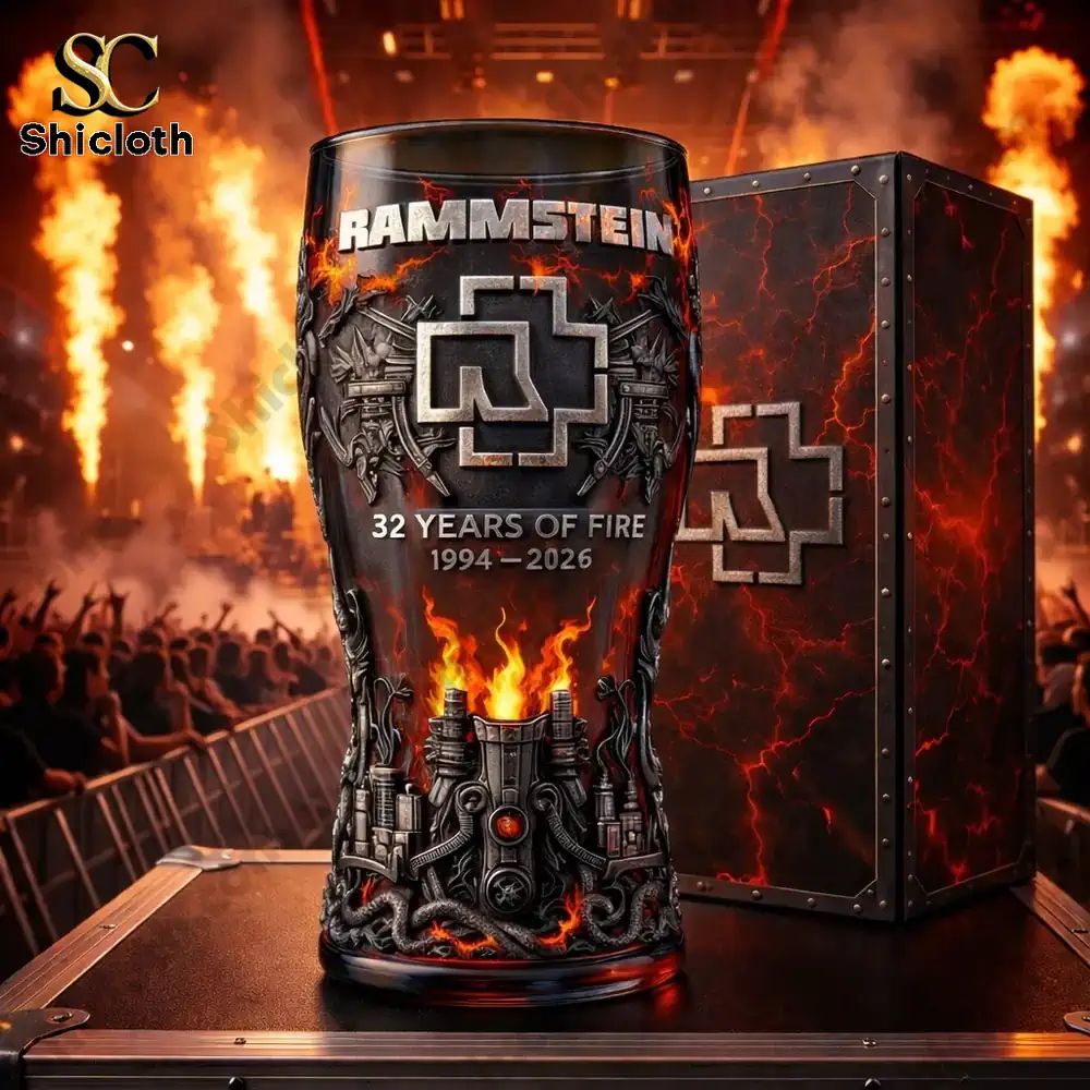 Rammstein 1994-2026 32 Years of Fire Anniversary Pint Glass