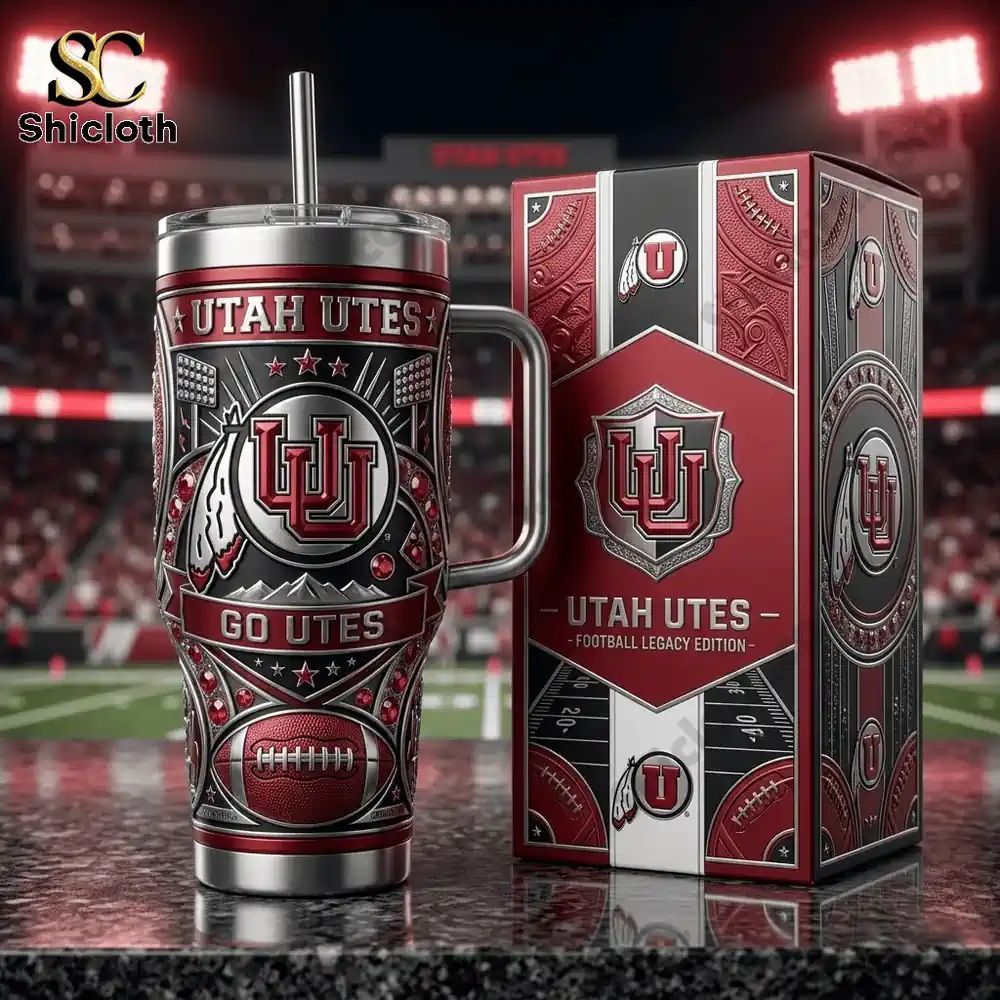 Utah Utes Go Utes 40oz Tumbler With Handle