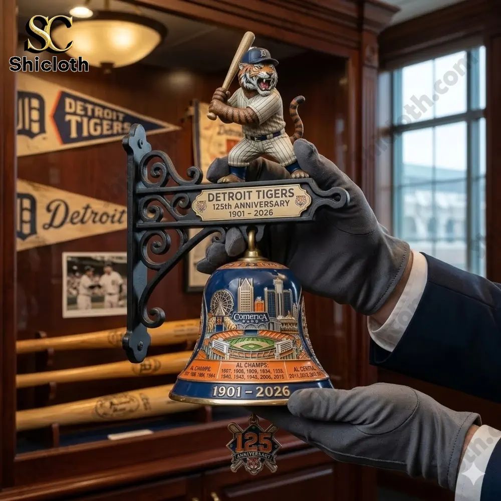 Detroit Tigers 125th Anniversary 1901-2026 Wall Bell Doorbell