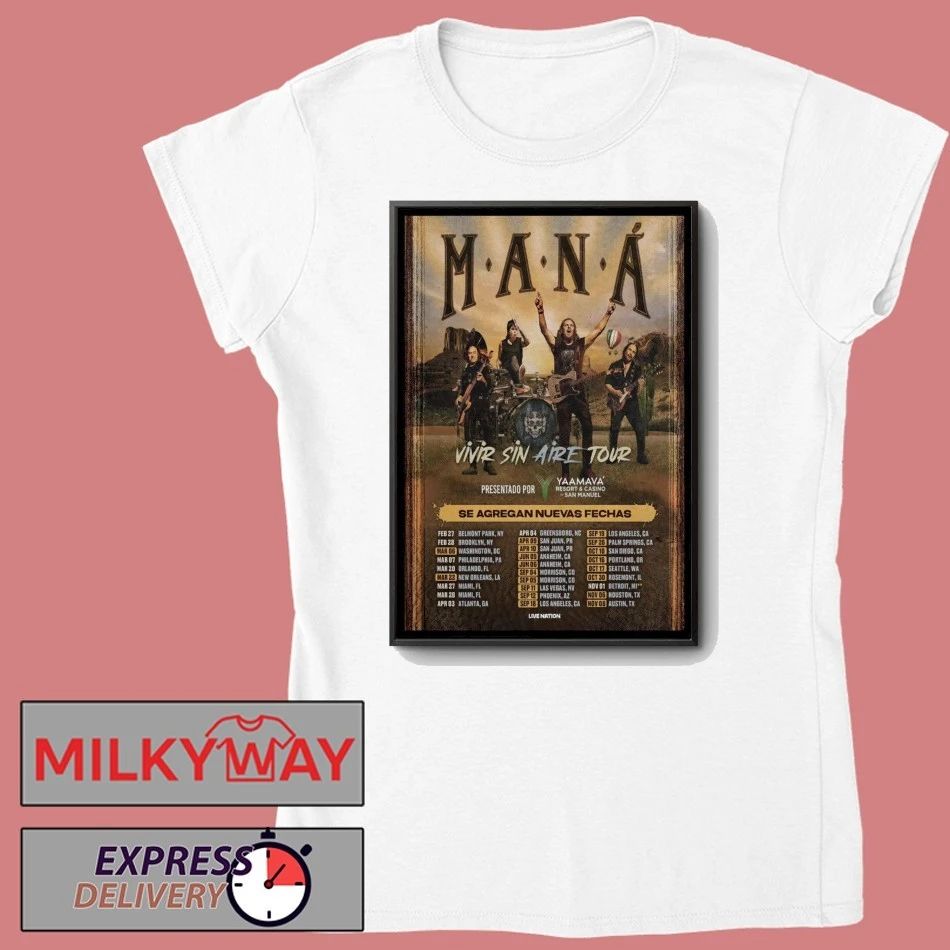 Maná Vivir Sin Aire 2026 Shows Poster shirt