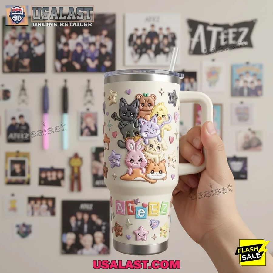 Ateez Lovers 40oz Tumbler With Handle