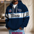 Tennessee Titans Waffle Half Zip Hoodie