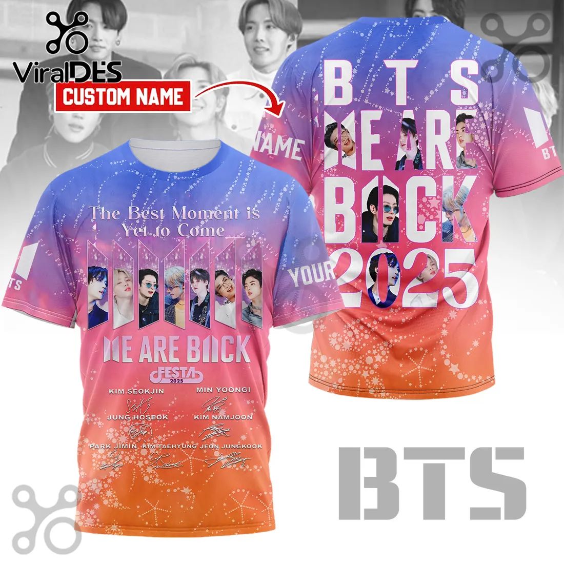 BTS Festa 2025 Members Sunset Hoodie