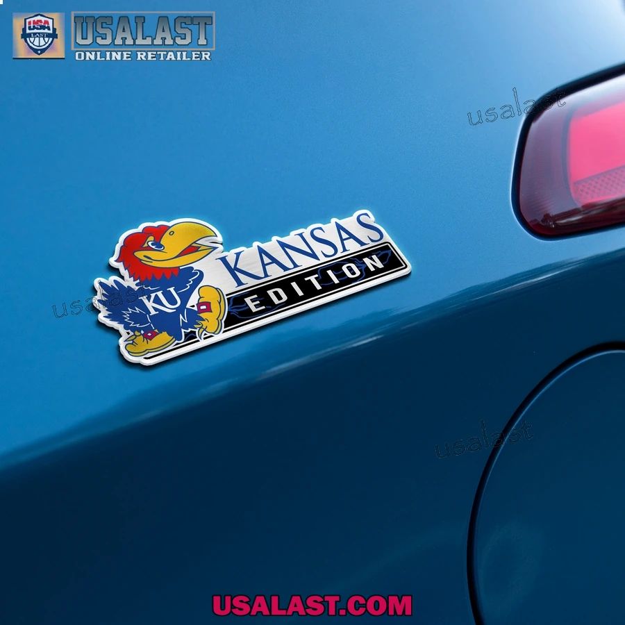 Kansas Jayhawks Edition 3D Car Badge Sticker
