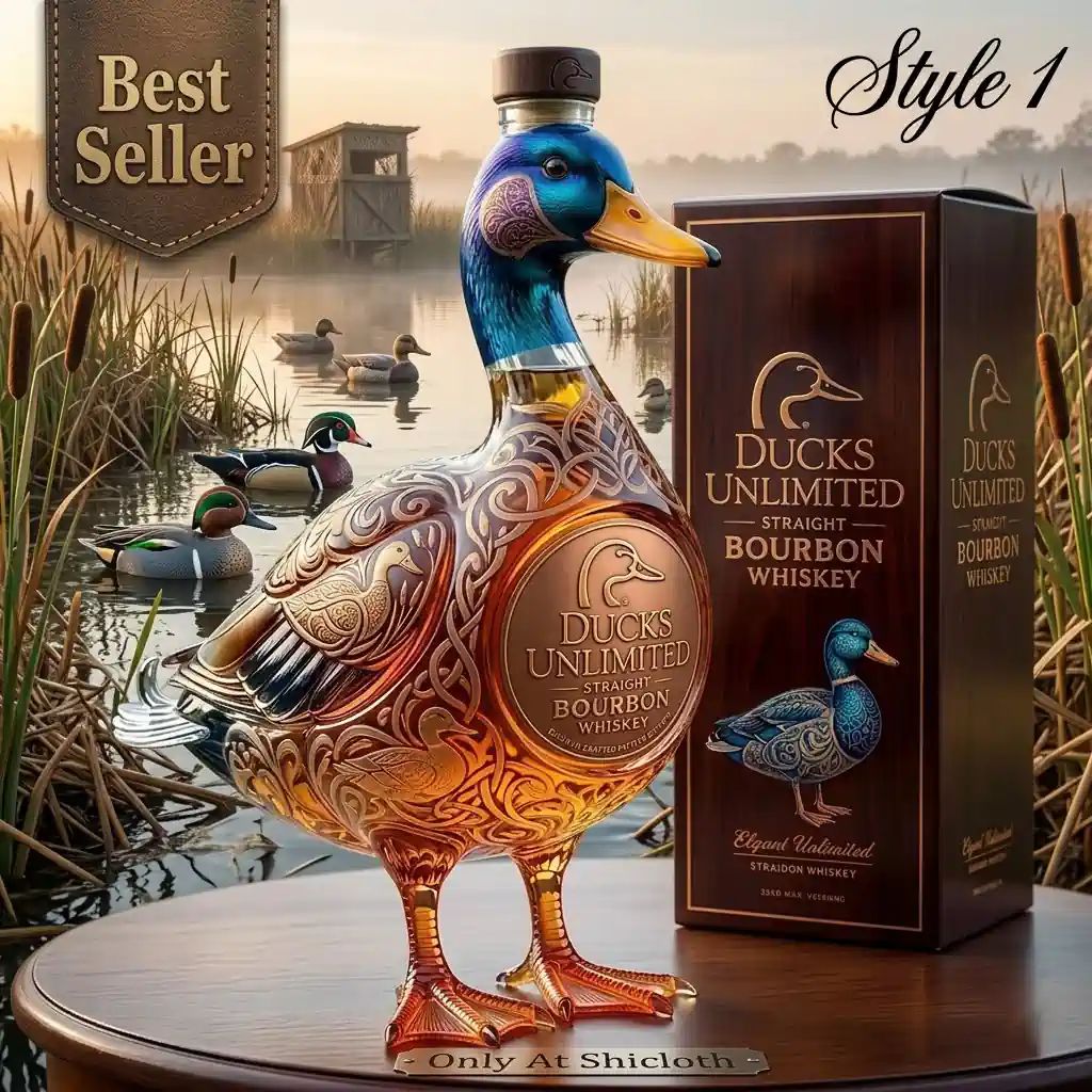 Ducks Unlimited 3D Mallard Bourbon Bottle