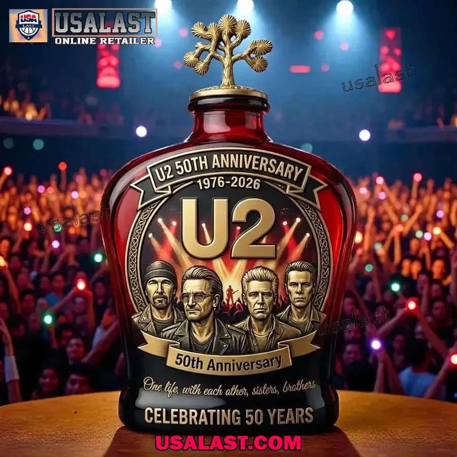 U2 Rock Band 50th Anniversary Whisky Bottle