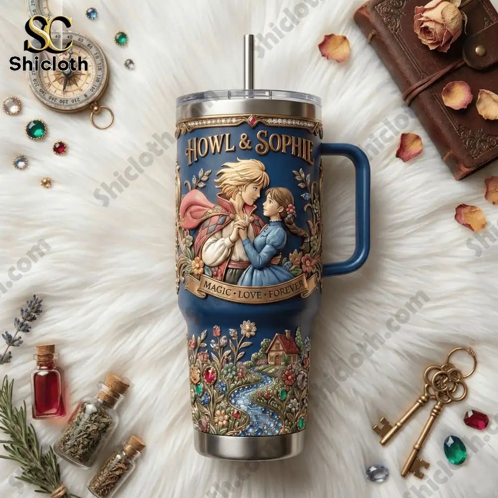 Howl & Sophie Magic Love Forever Happy Valentina Day Tumbler