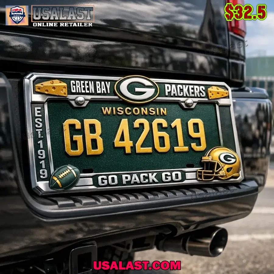 Green Bay Packers Edition Car License Plate Frame