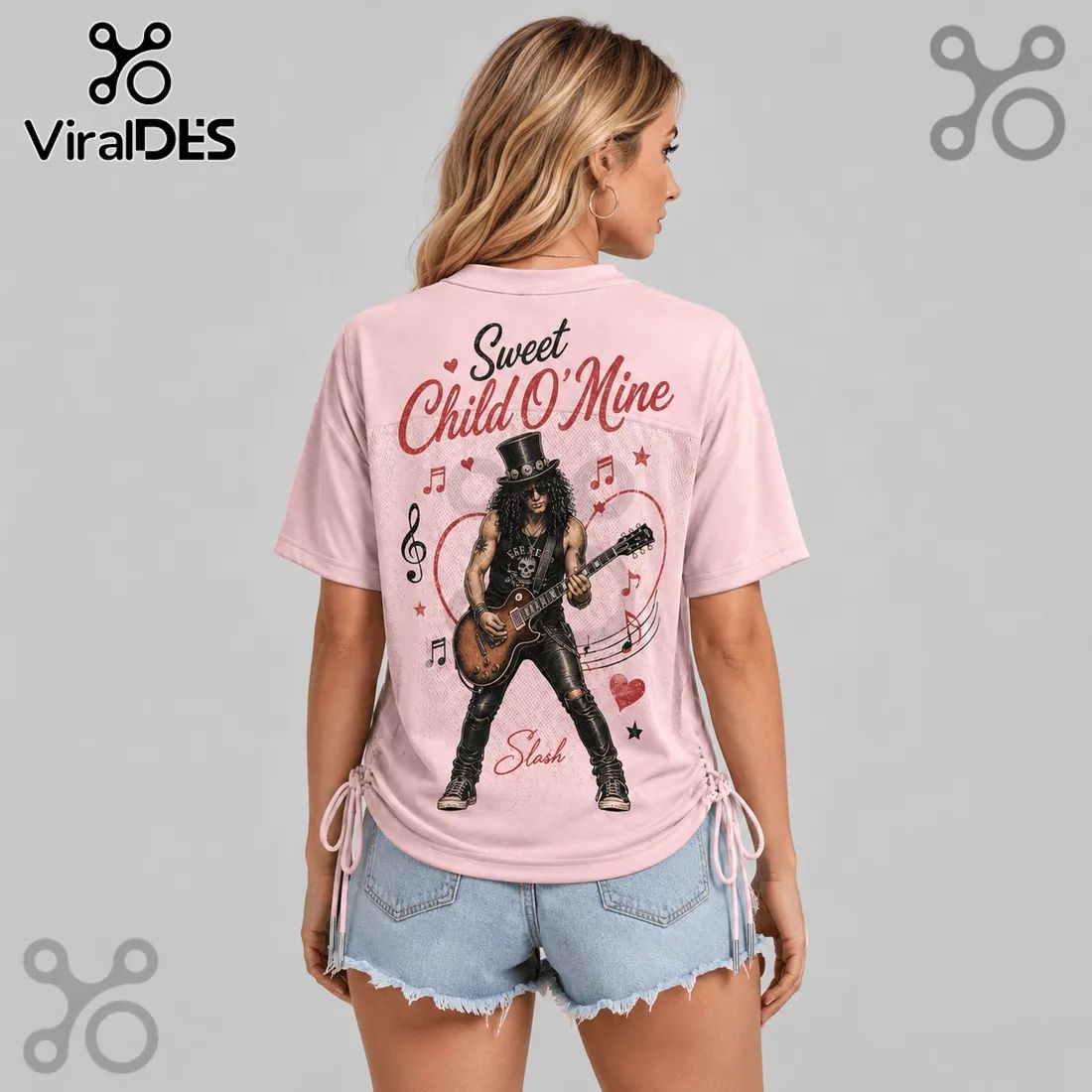Guns N Roses Sweet Child O Mine Pink Lace-Up Jersey