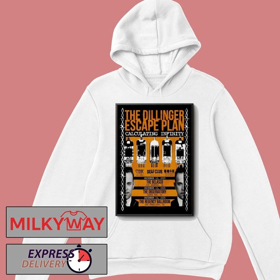 The Dillinger Escape Plan Dec 14 2025 The Regency Ballroom In San Francisco CA Poster shirt