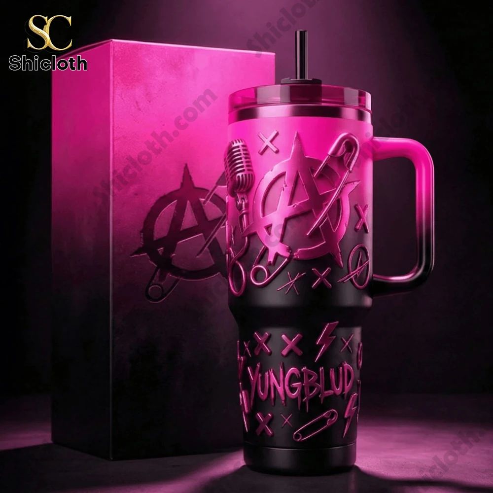 Yungblud Neon Punk Tumbler Alternative Music Aesthetic Cup