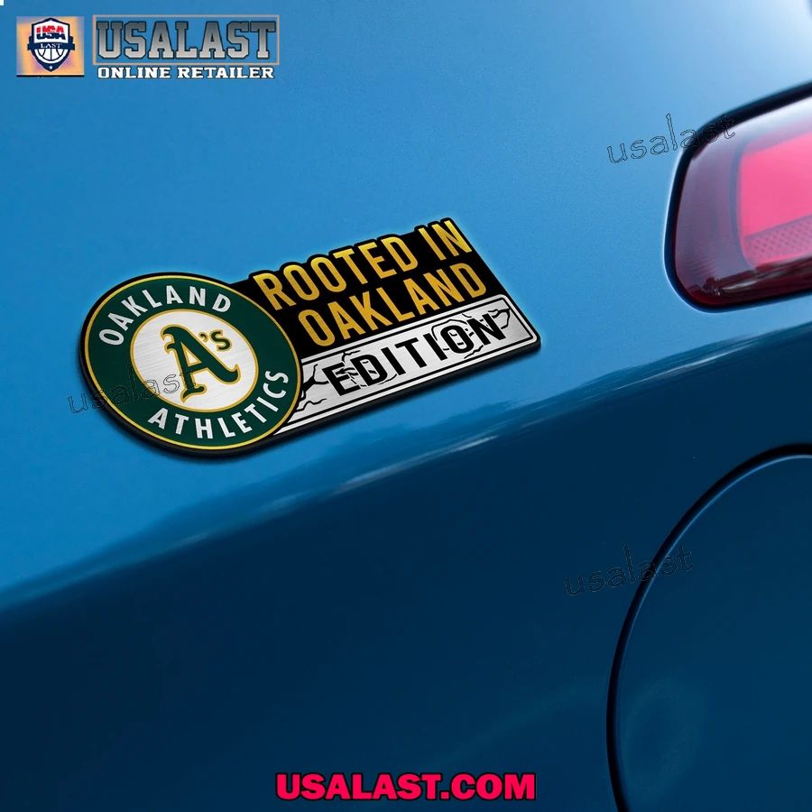 Athletics MLB Edition Engraved Car Name Badge