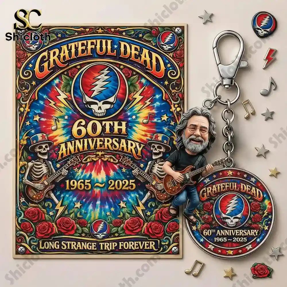 Grateful Dead 60th Anniversary Keychain