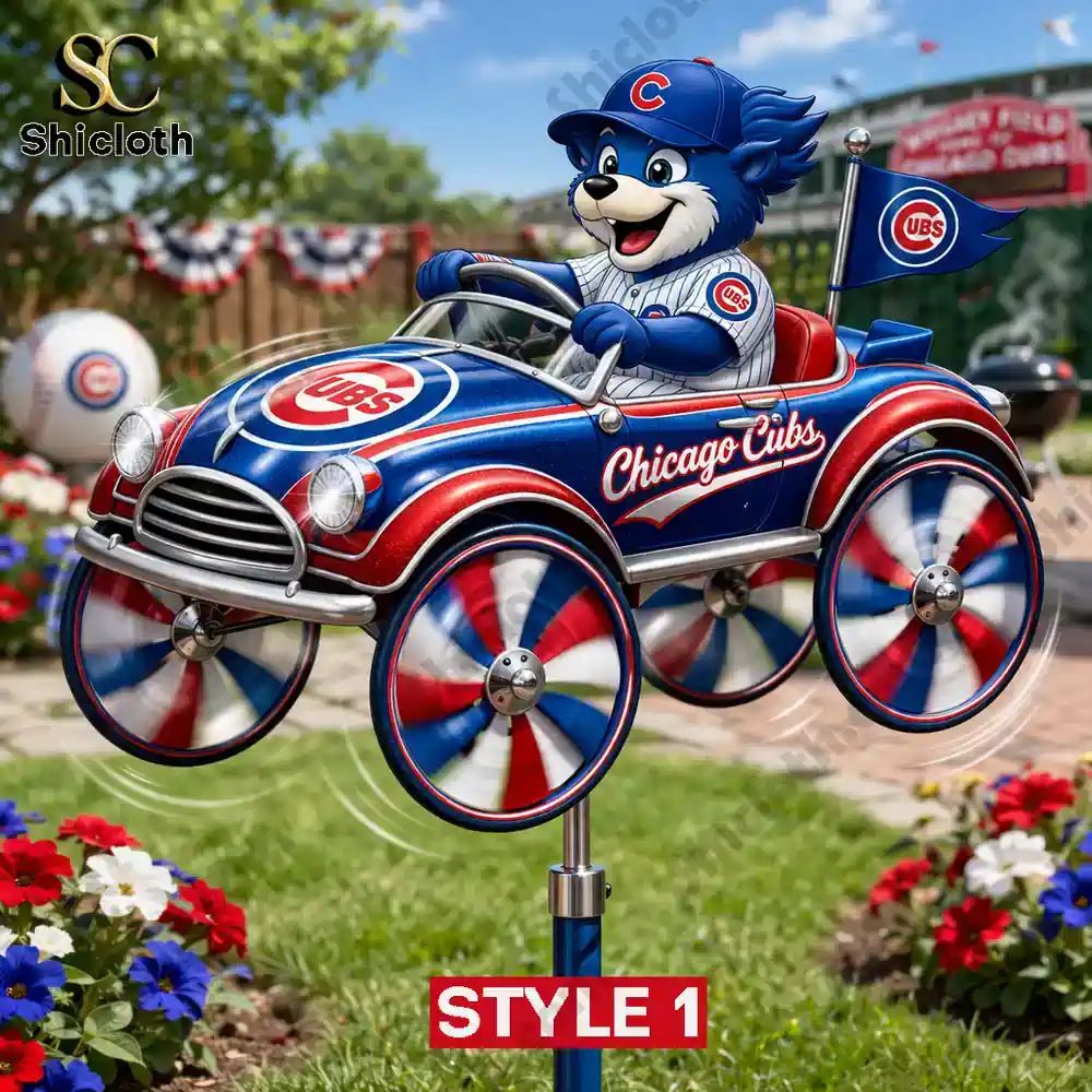 Chicago Cubs Clark Wind Spinner For Garden
