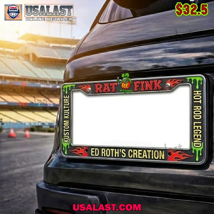 Rat Fink Hot Rod Legend License Plate Frame