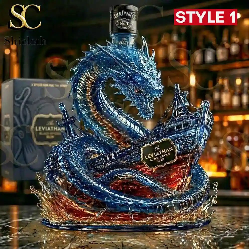 Leviathan Collectible Commemorative Black Rum 3D Sculpted Collector’s Edition Bottle