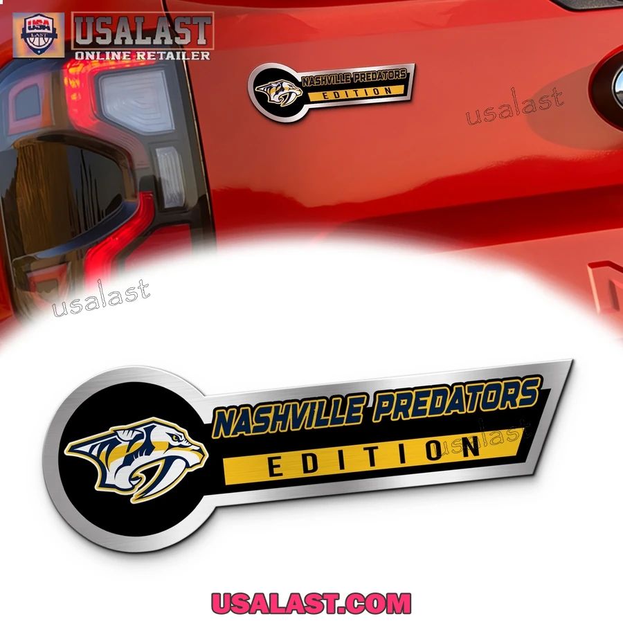 Nashville Predators Edition 3D Engraved Car Name Emblem