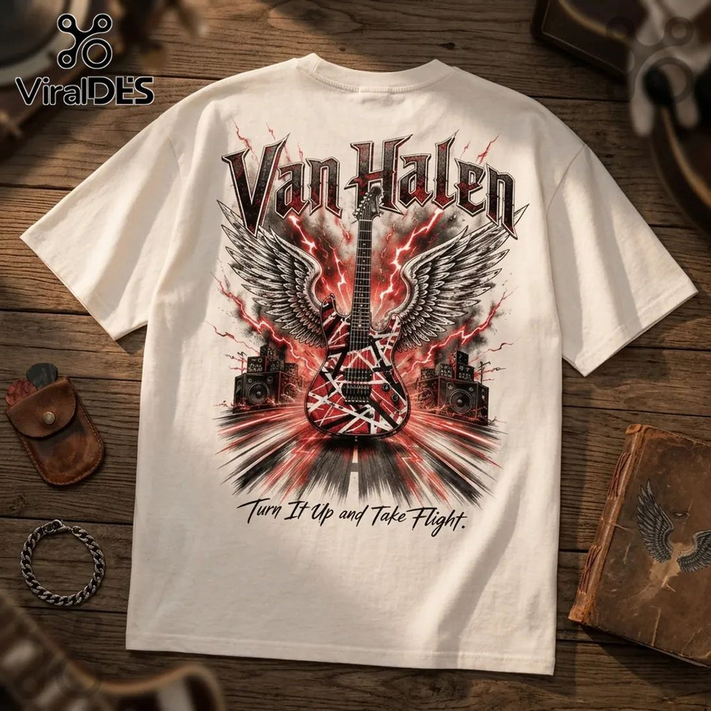 Premium Van Halen Rock Band White T-Shirt