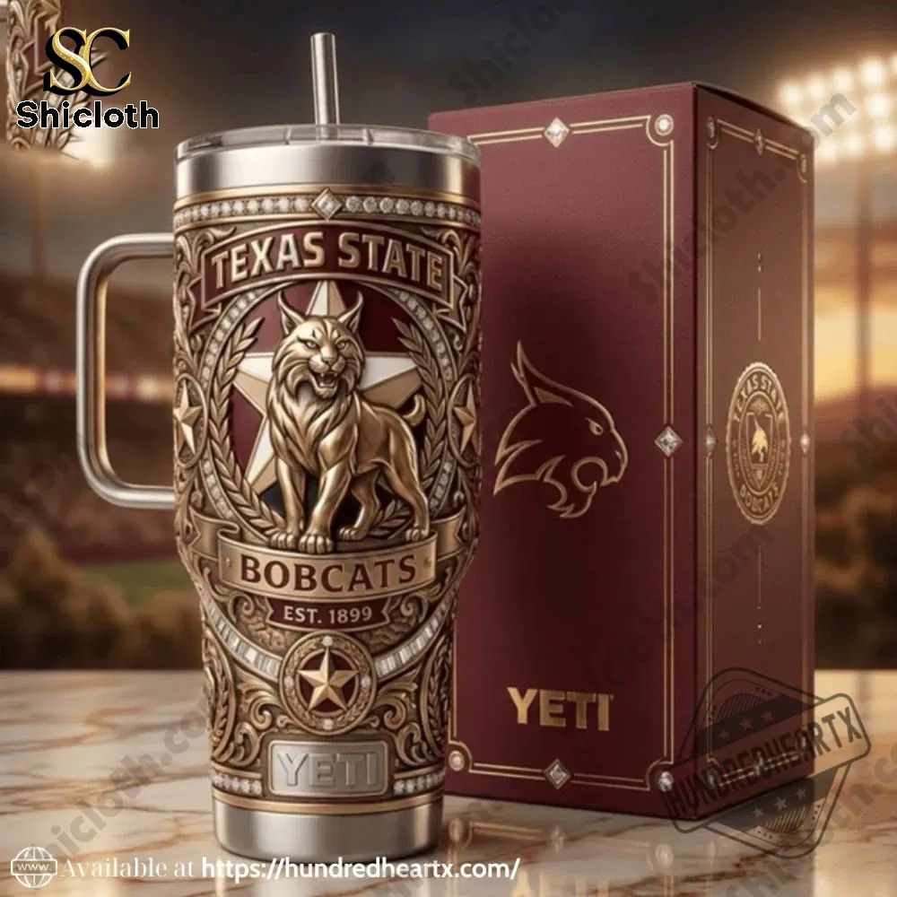 Texas State Bobcats Est 1899 40Oz Tumbler