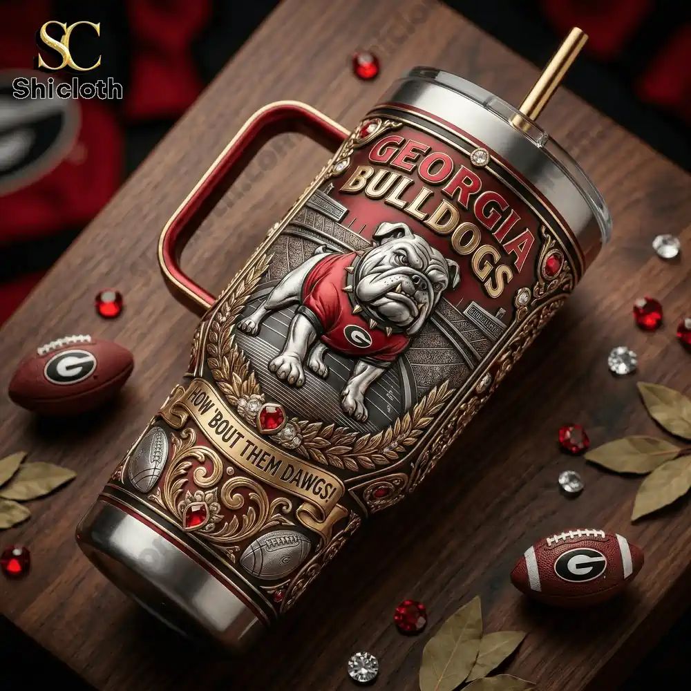 Georgia Bulldogs 40oz Yeti Tumbler With Handle