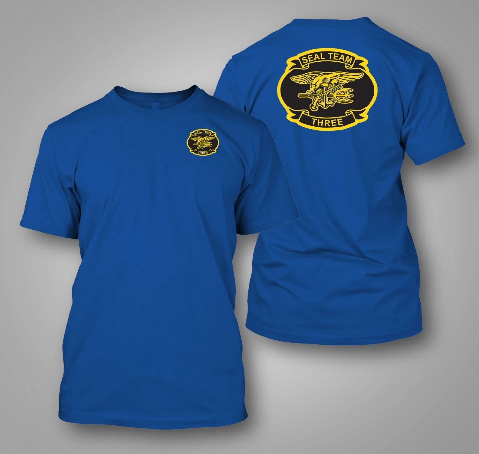 U.S. Navy SEAL Team 3 Naval Special  -  Custom Men's Back and front  T-Shirt Tee