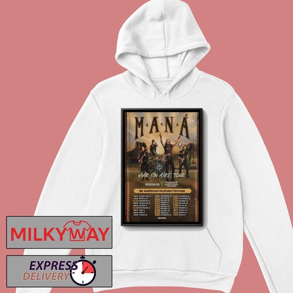 Maná Poster Vivir Sin Aire Tour 26 shirt