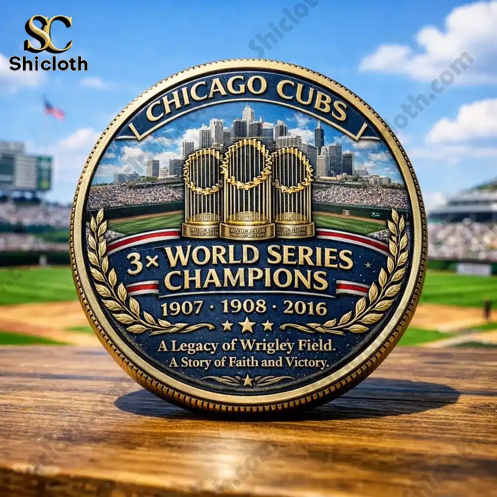 Chicago Cubs 150th Anniversary Fly The W Commemorative Coin