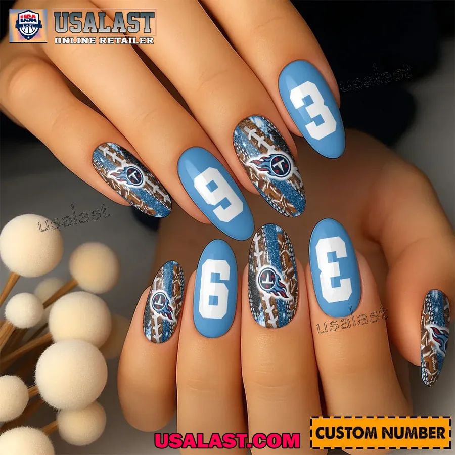 Personalized Tennessee Titans Acrylic Nails Box Set