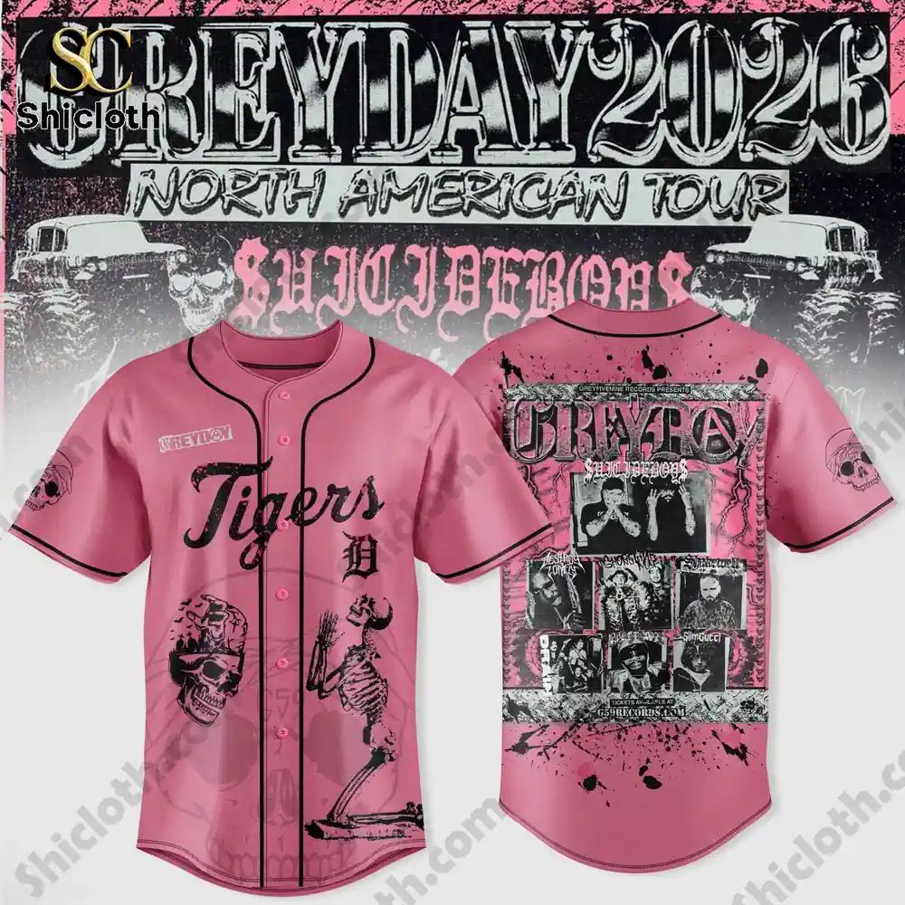Detroit Tigers X $uicideboy$ Greyday 2026 North American Tour Jersey