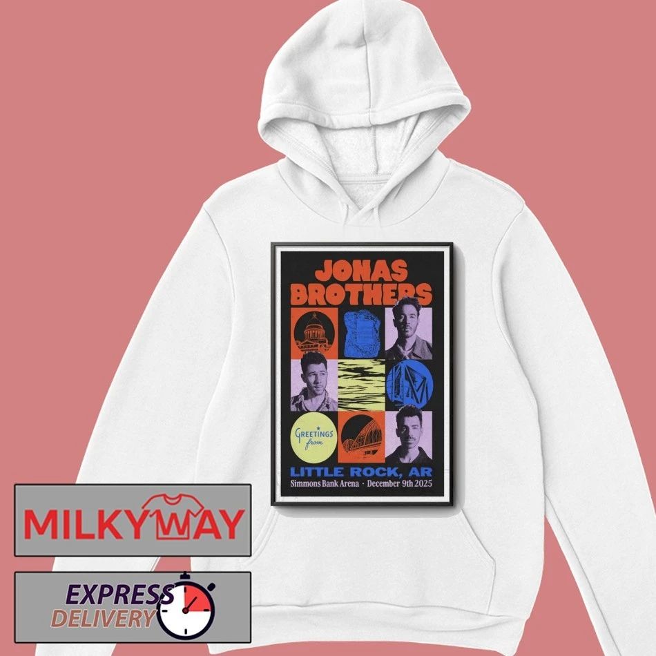 Dec 9 2025 Jonas Brothers Poster Little Rock, AR shirt