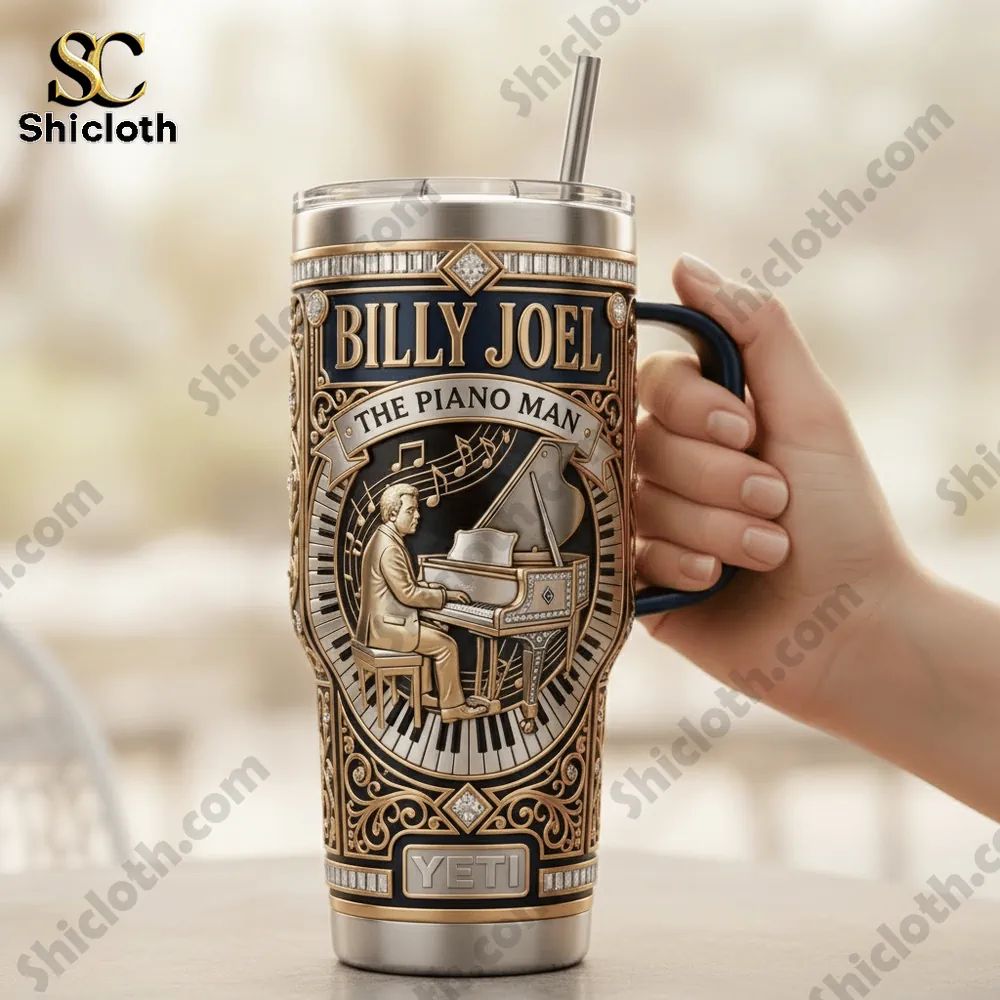 Billy Joel The Piano Man 40oz Yeti Tumbler With Handle