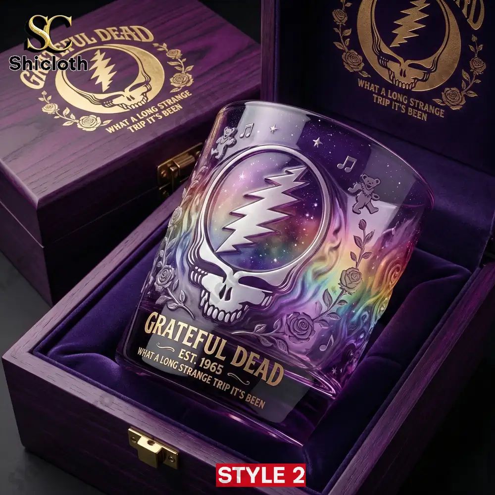 Grateful Dead Psychedelic Collector Whiskey Glass