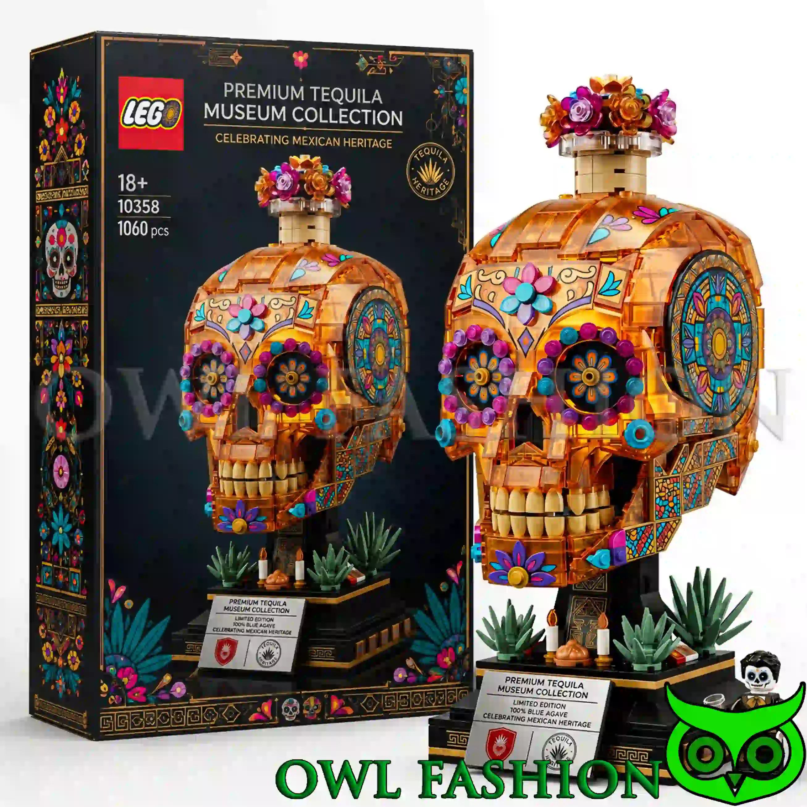 Premium Tequila Museum Collection Skull Building Set