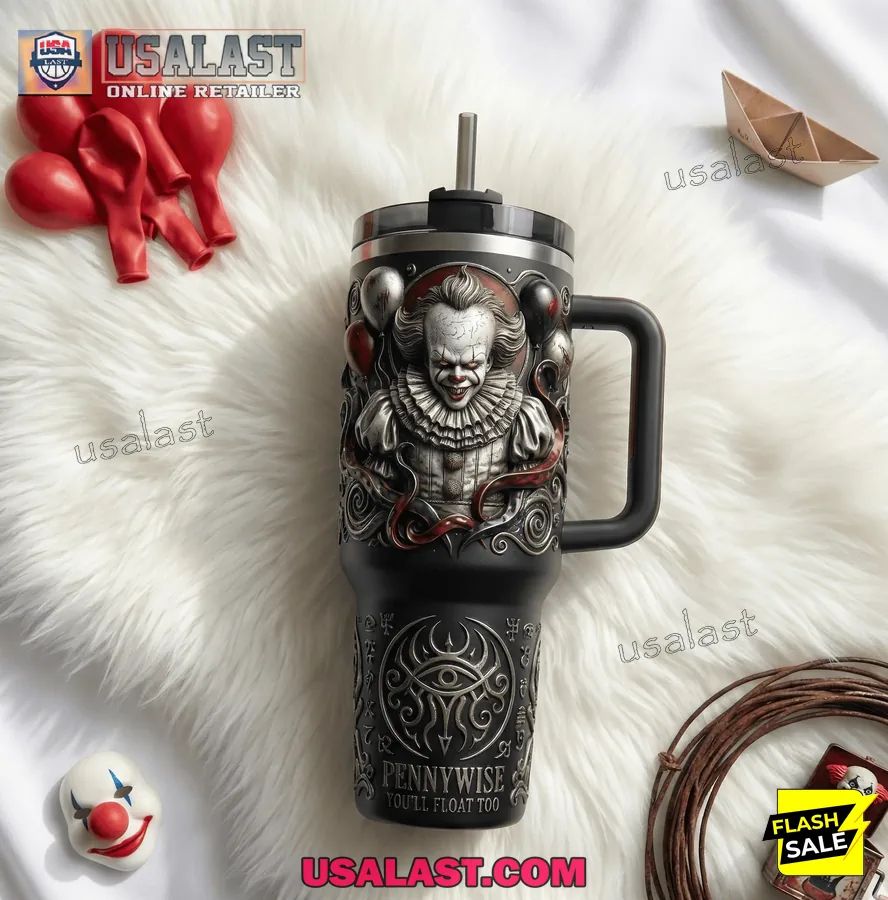 Pennywise 3D Horror Tumbler With Handle