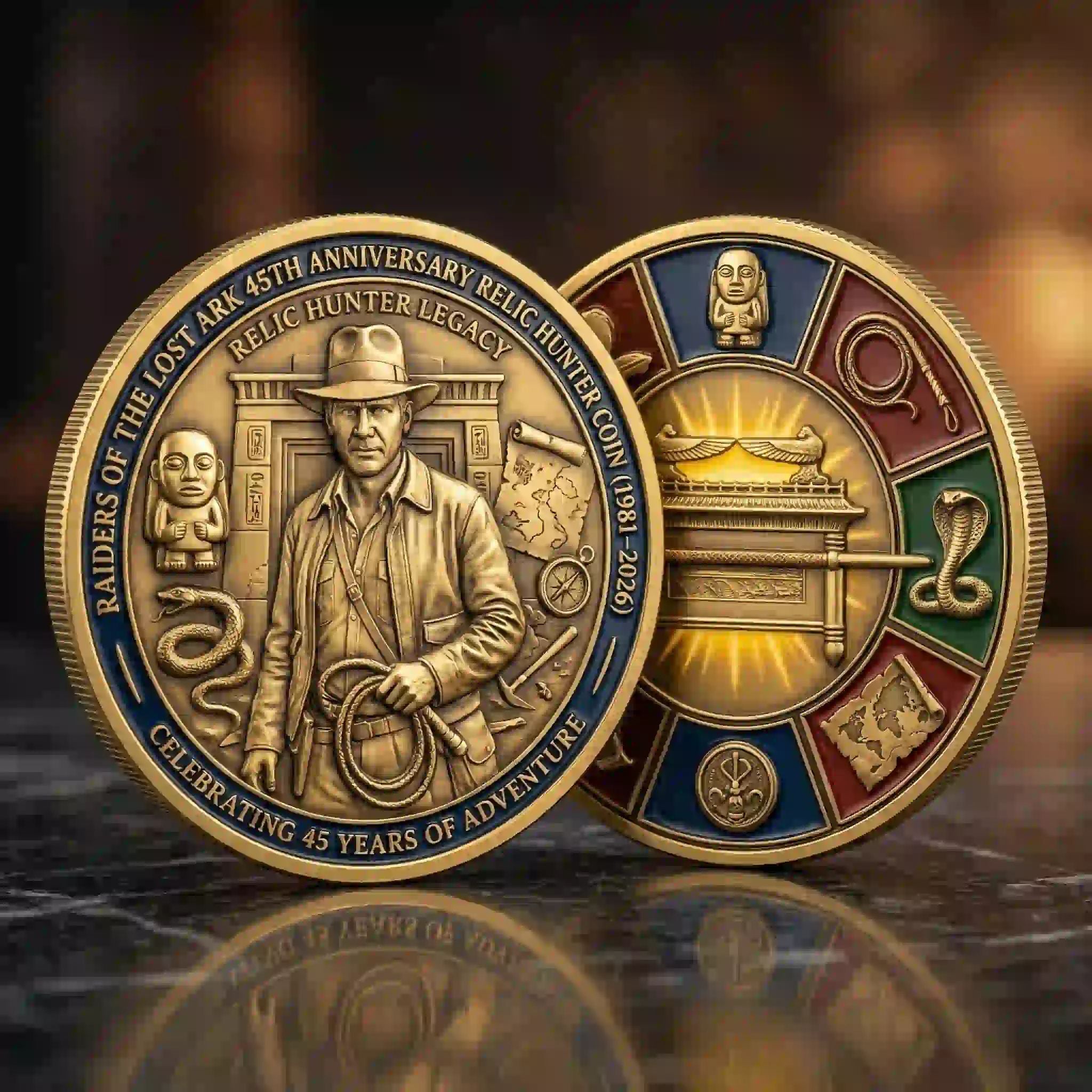 Indiana Jones Raiders of the Lost Ark 45th Anniversary Relic Hunter Coin