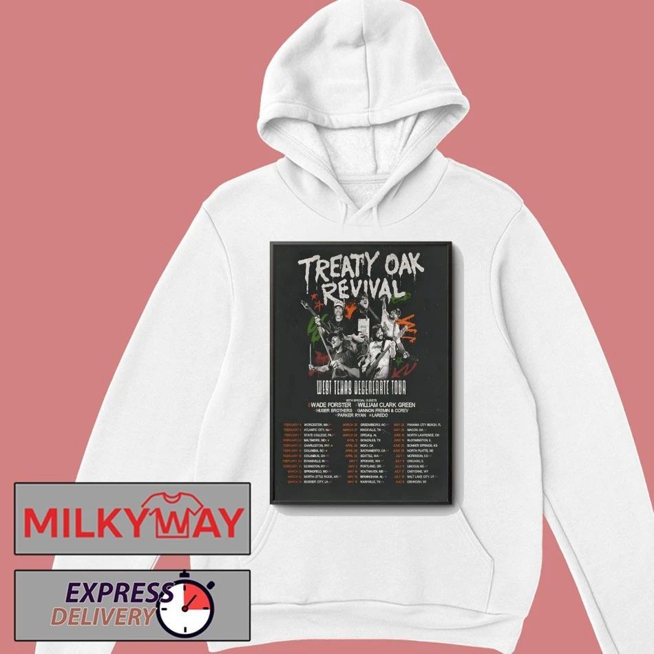 Poster Treaty Oak Revival West Texas Degenerate 2026 Tour shirt