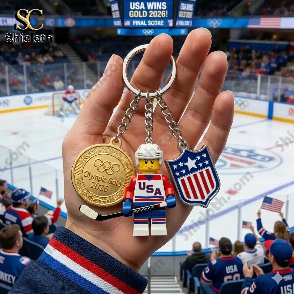 USA Hockey Olympic Gold 2026 Keychain