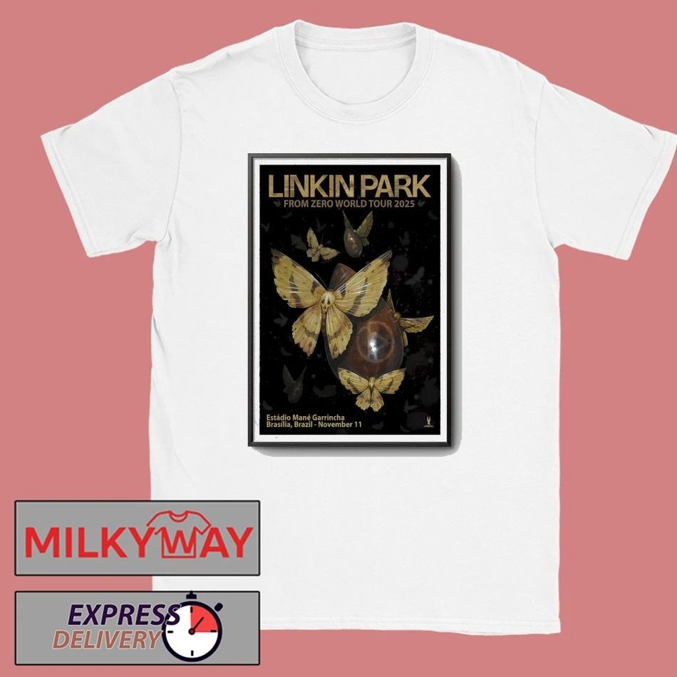 Linkin Park Nov 11 2025 Arena BRB Mané Garrincha Brasília Brazil Tour Poster shirt