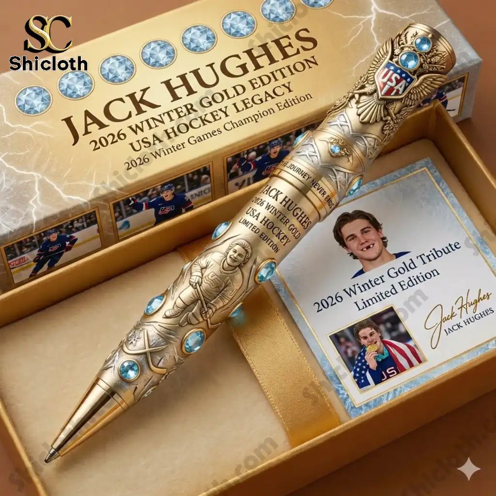Jack Hughes 2026 Winter Gold USA Hockey Champion Legacy Pen