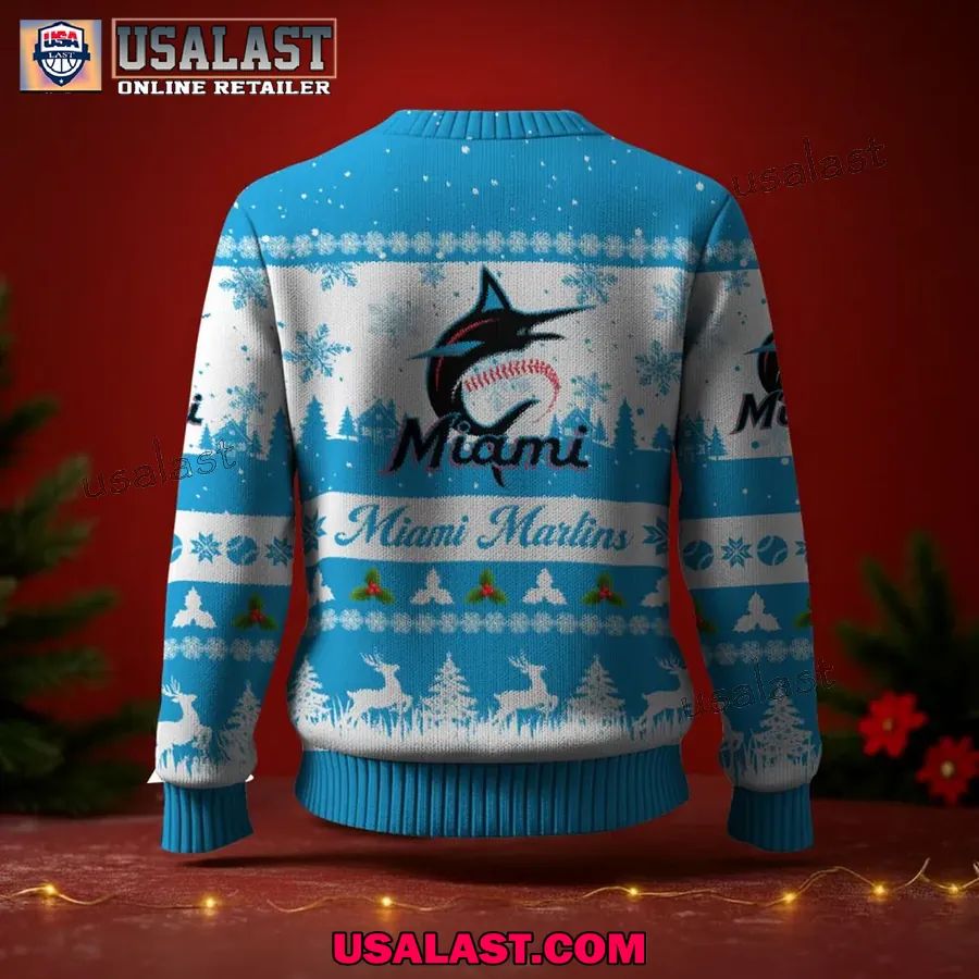 Miami Marlins Ugly Christmas Sweater Jumper