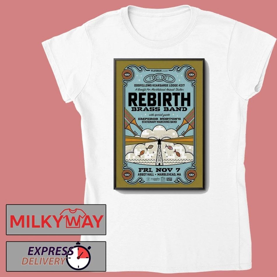 Rebirth Brass Band Abbot Hall in Marblehead MA Nov 7 2025 Poster shirt