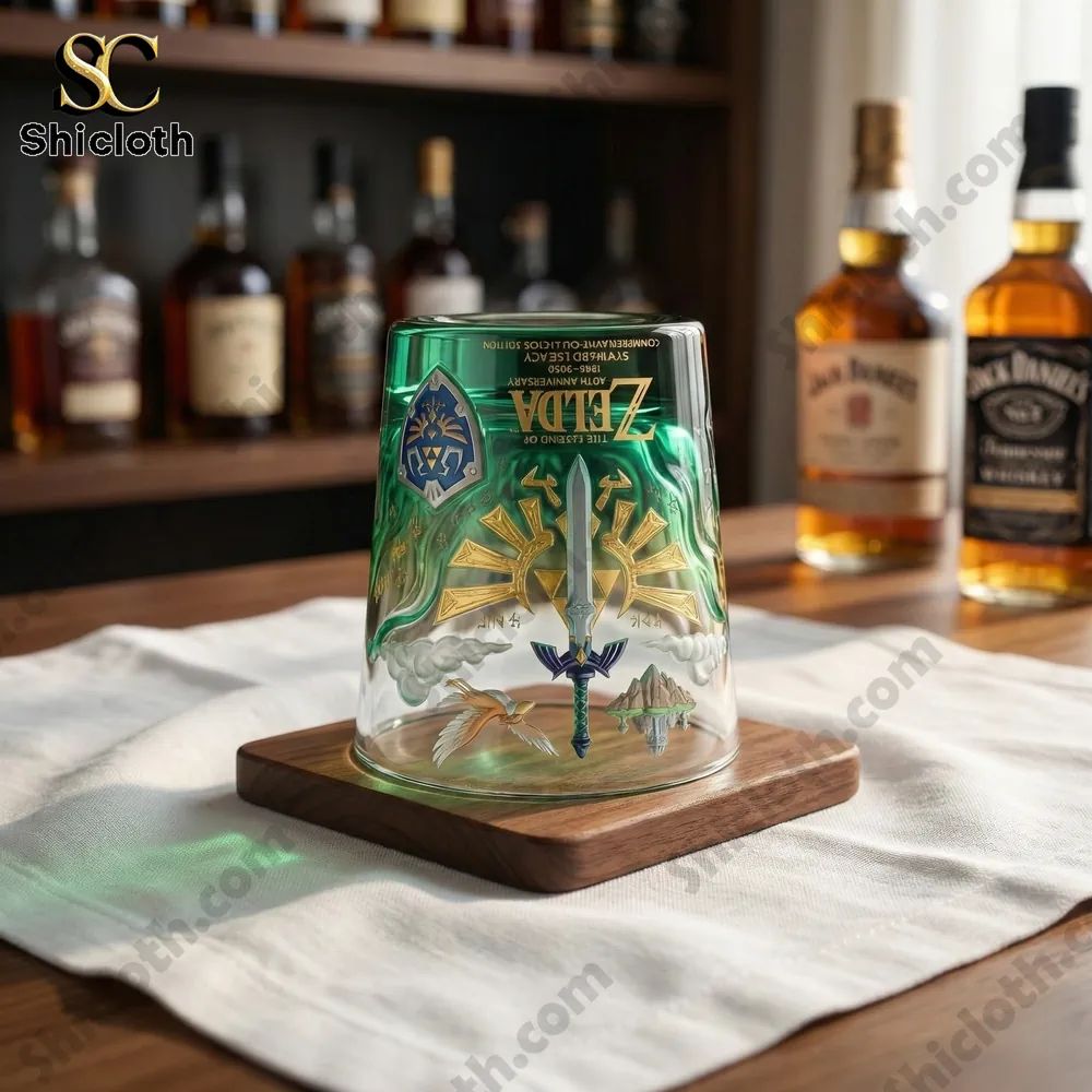 Zelda 40th Anniversary Whiskey Glass