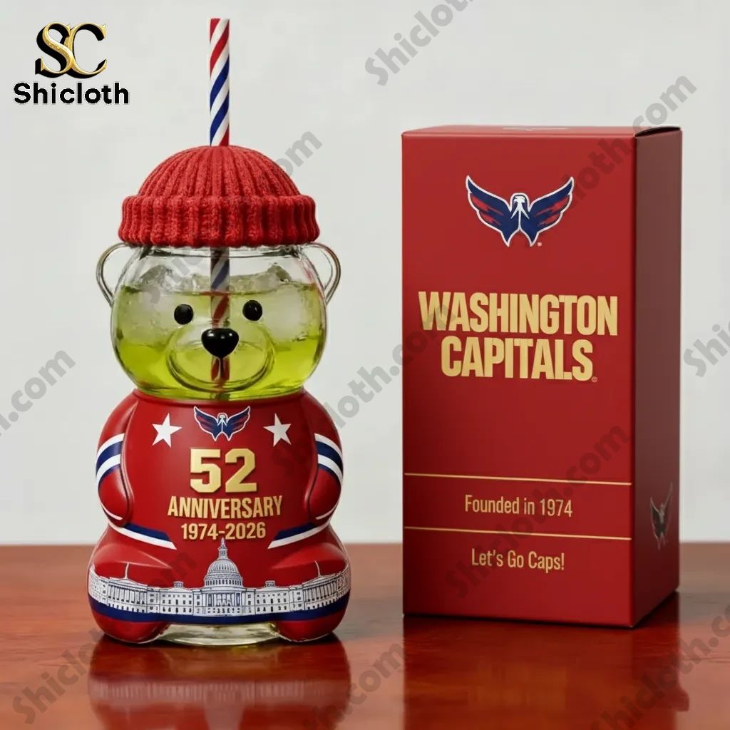 Washington Capitals 52nd Anniversary Bear Bottle – Limited Edition (1974-2026)