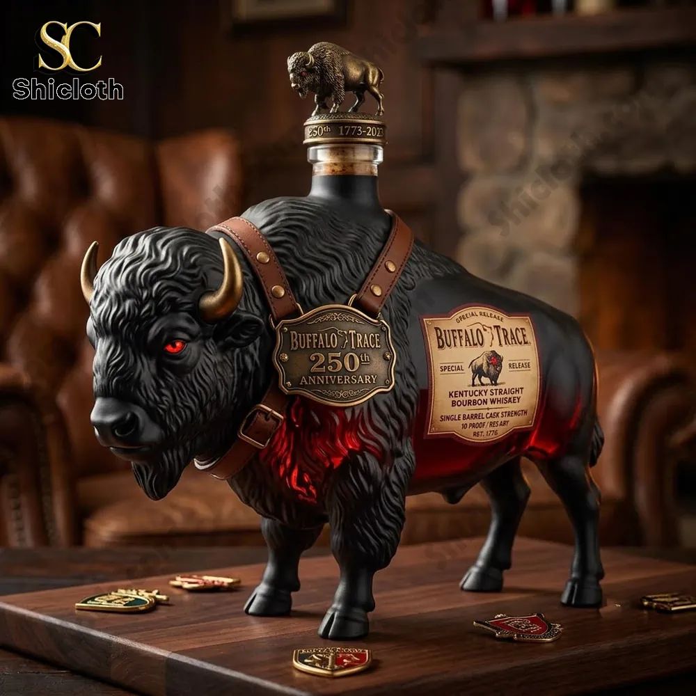 Black Buffalo Trace 250th Anniversary Whiskey Bourbon Bottle