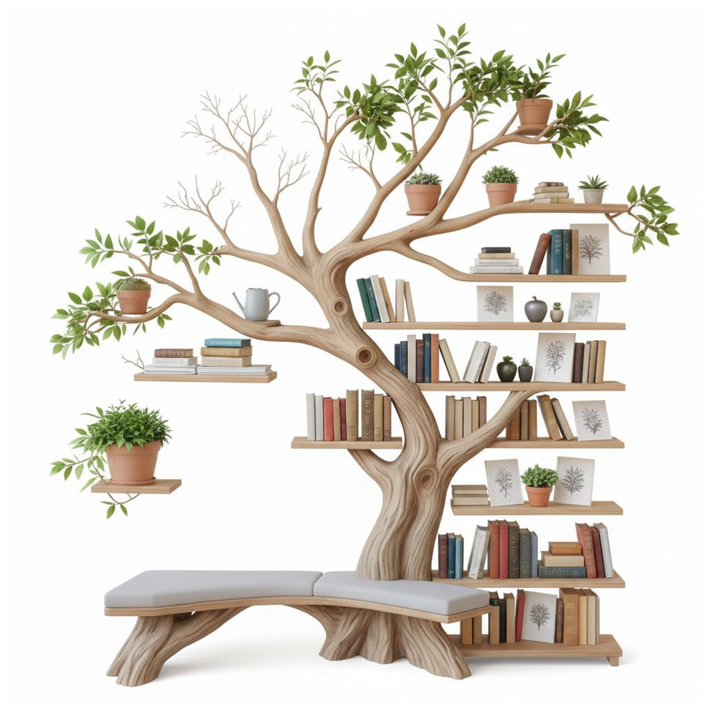 Handcrafted Tree Branch Shelf – Functional Art for Your Walls