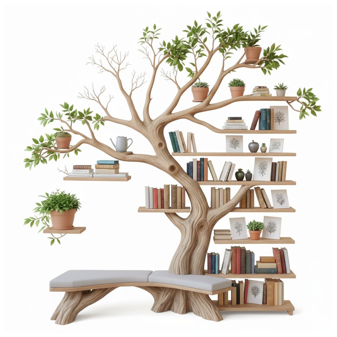 Handcrafted Tree Branch Shelf – Functional Art for Your Walls