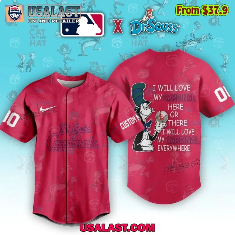 St. Louis Cardinals x Dr Seuss Baseball Jersey