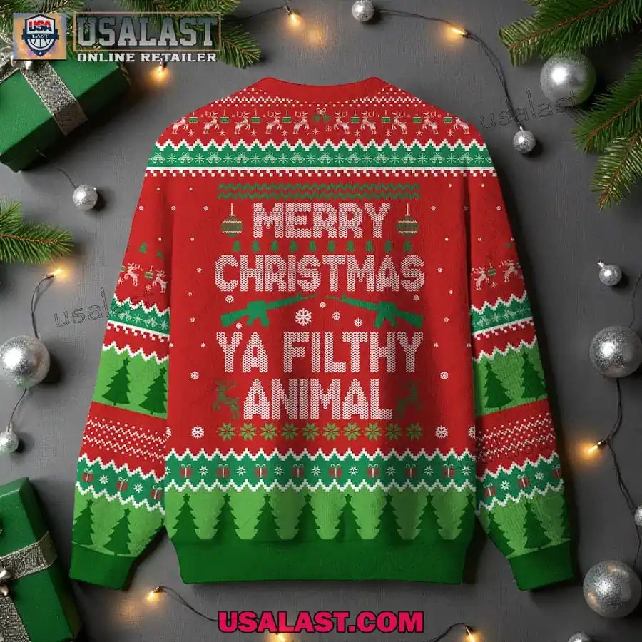 Merry Christmas Ya Filthy Animal Ugly Christmas Sweater